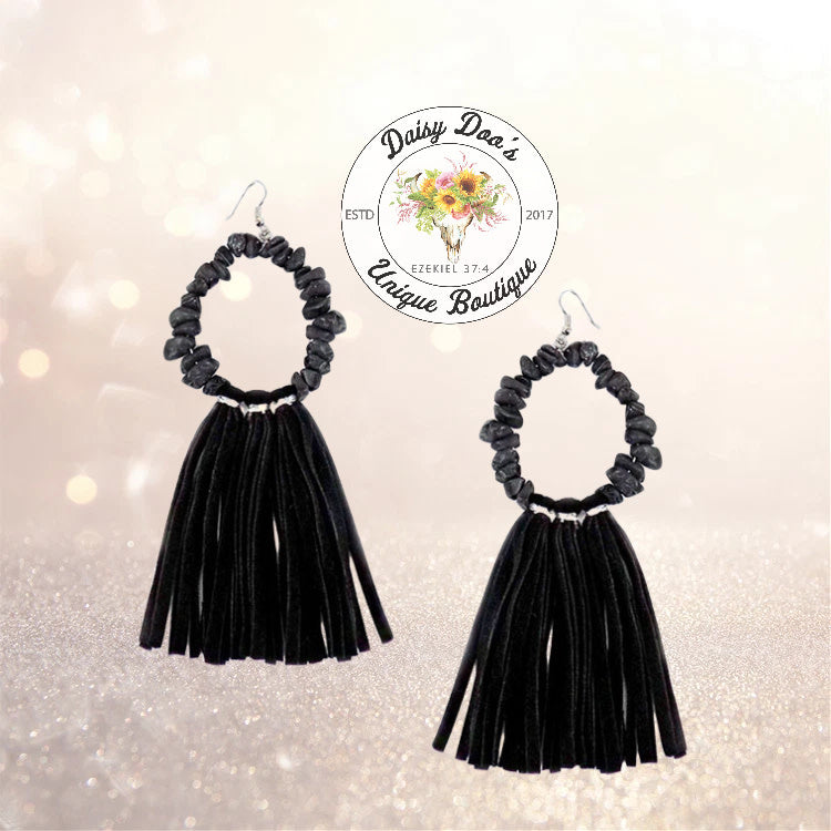 Suede Tassel Earrings