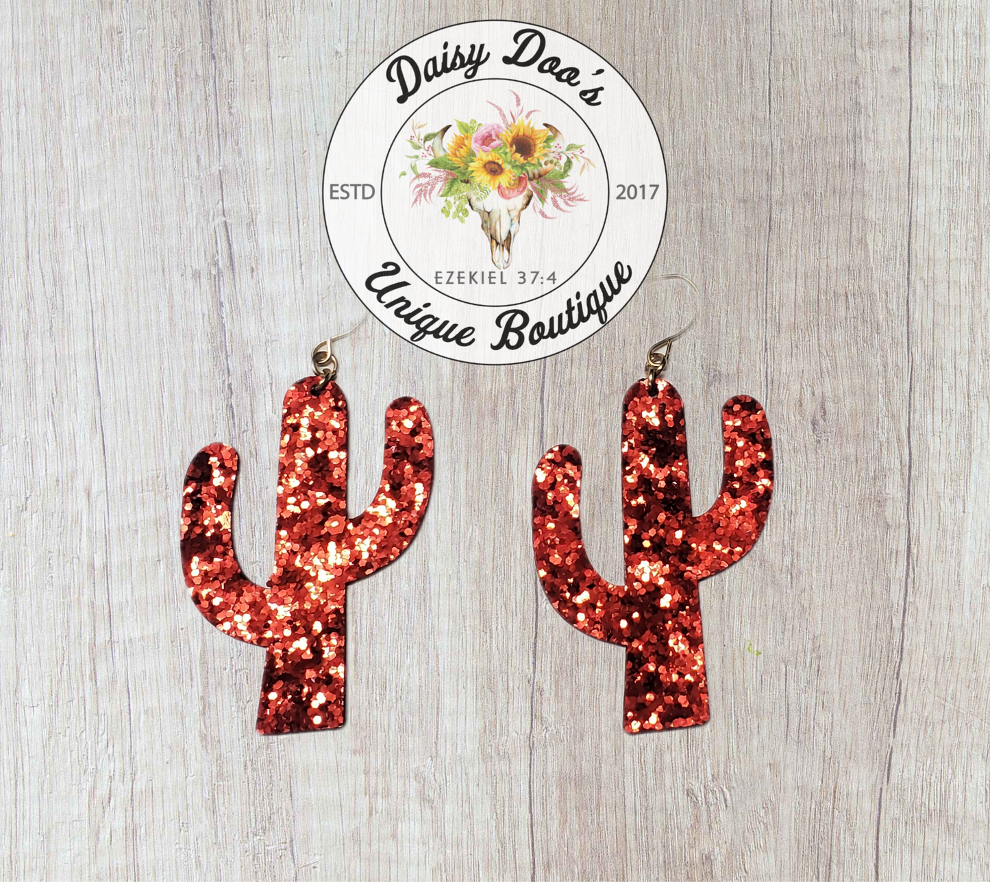 Sequin Cactus Earring