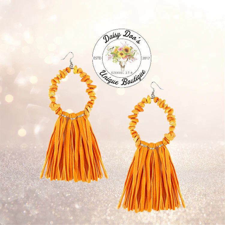 Suede Tassel Earrings