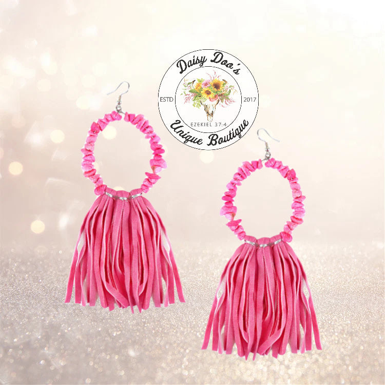 Suede Tassel Earrings
