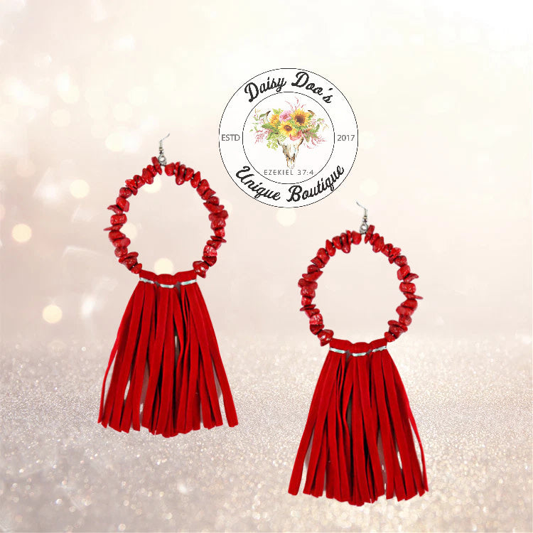 Suede Tassel Earrings