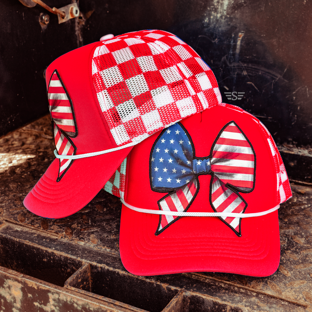 USA Flag Patch Trucker hat