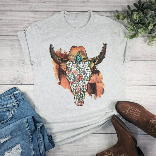Flower Cow Skull