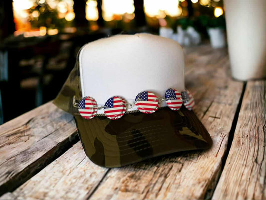 USA Bottle Cap Hat Chain