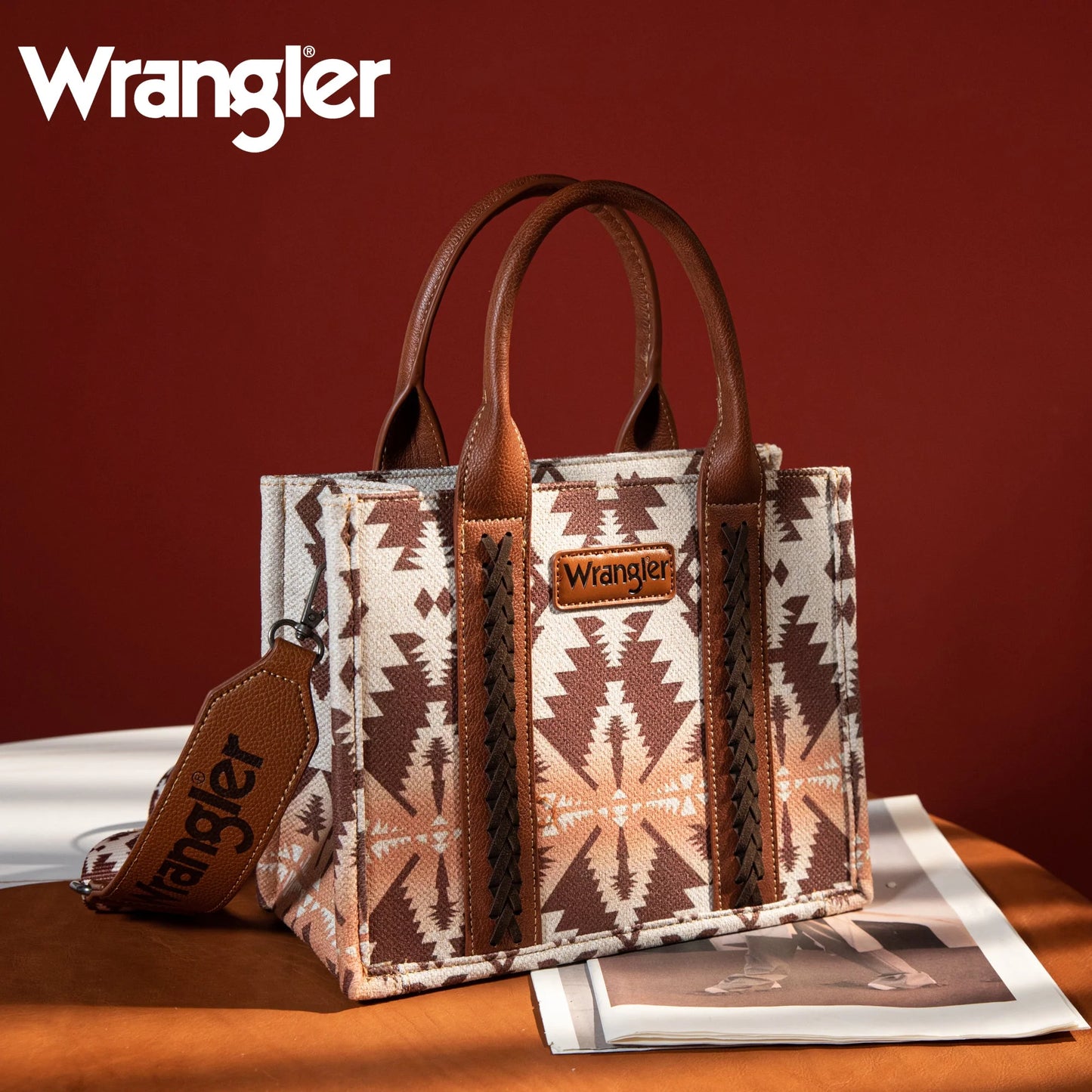 Wrangler Southwest Small Canvas Tote/Crossbody
