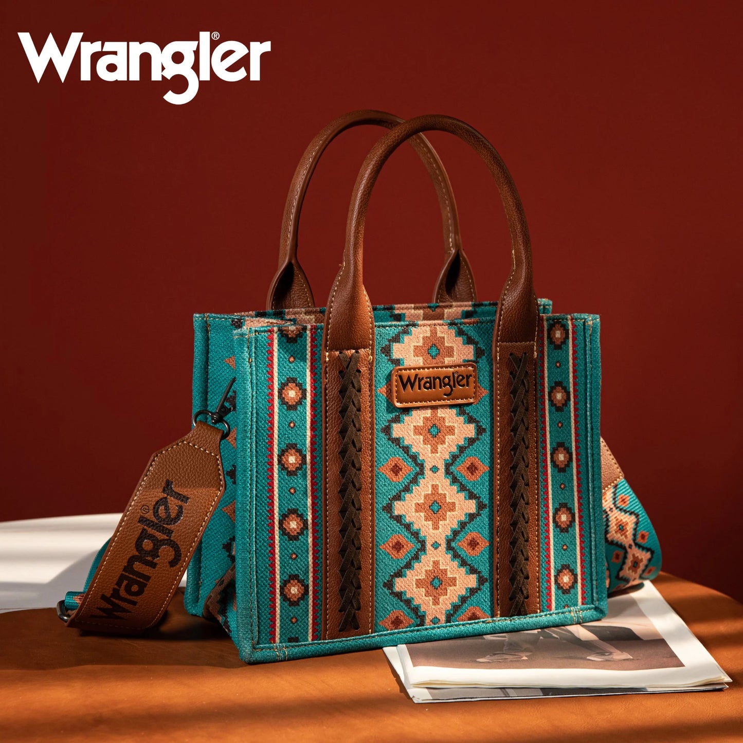 Wrangler Southwest Small Canvas Tote/Crossbody