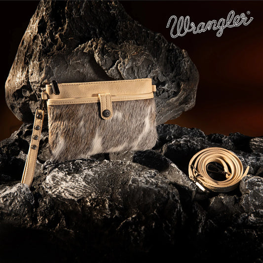 Wrangler Cowhide Crossbody - Tan