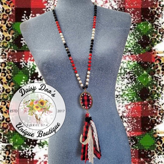 Buffalo Plaid Necklace