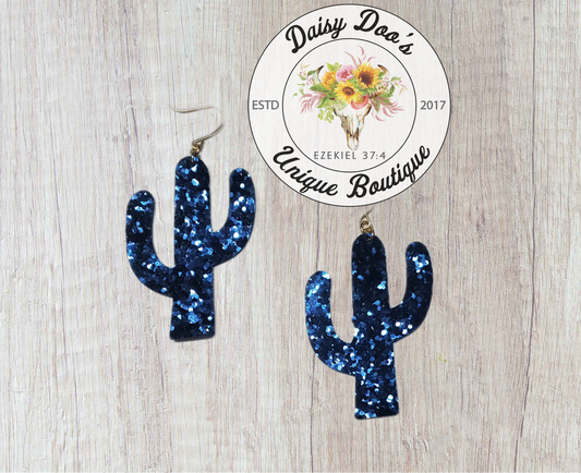 Sequin Cactus Earring