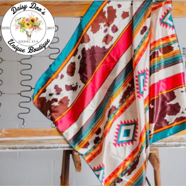Conroe Cowprint Wild Rag