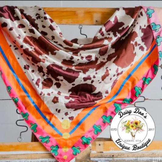 Cowhide Cactus Wild Rag