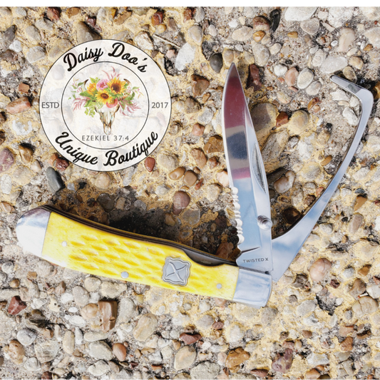 Lemon Yellow Hoof Pick Bone Knife
