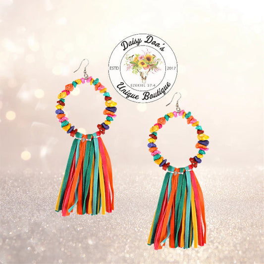 Suede Tassel Earrings