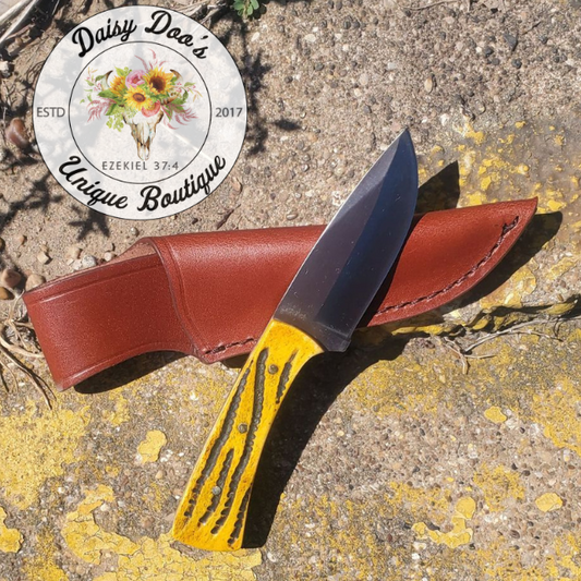 Amber Natural Bone Knife