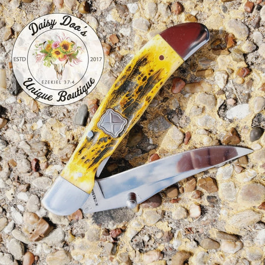 Yellow Bone Stockman Knife